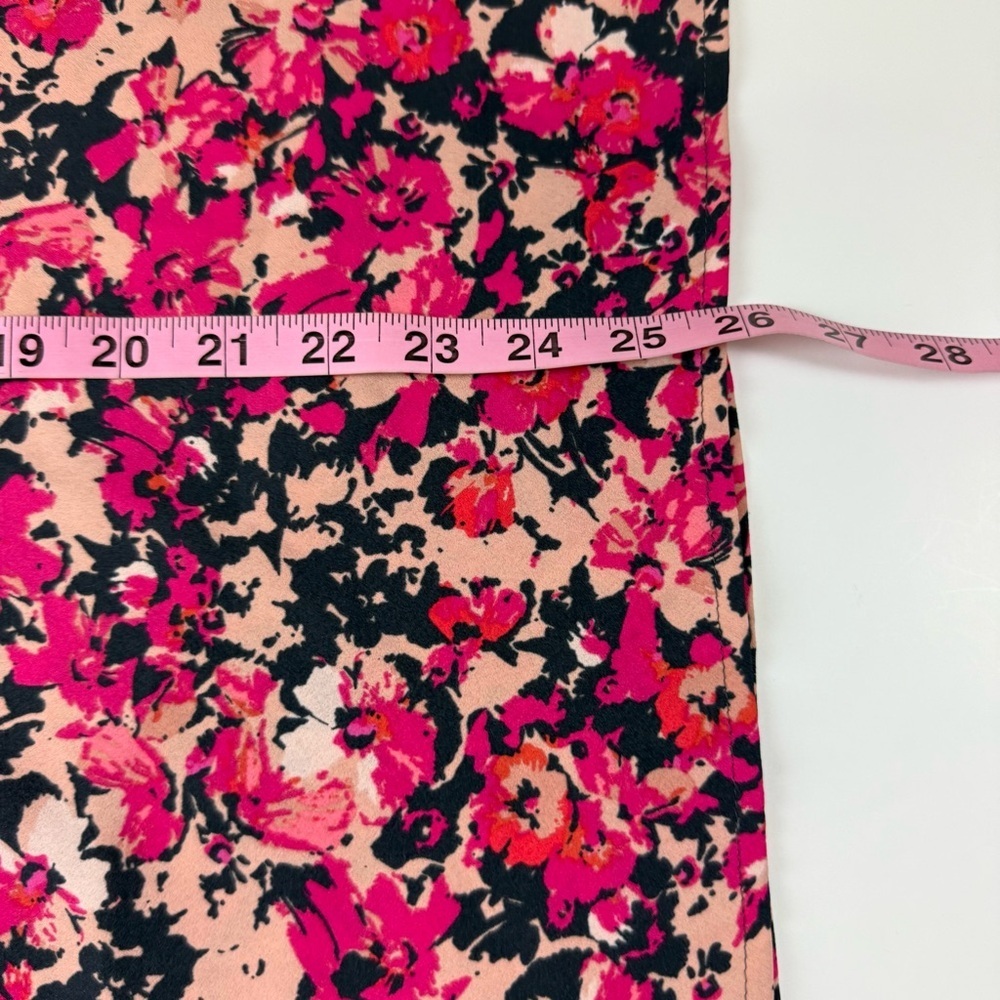 Loft Blouse Womens Medium Pink Floral Print Long Sleeve Half Button Top - Picture 10 of 10